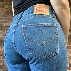 Levi’s 505 High Rise Distressed Mom Jeans